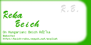 reka beich business card